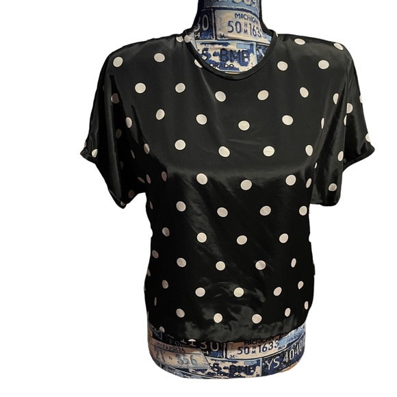 Black and white polka dot blouse - Picture 2 of 11